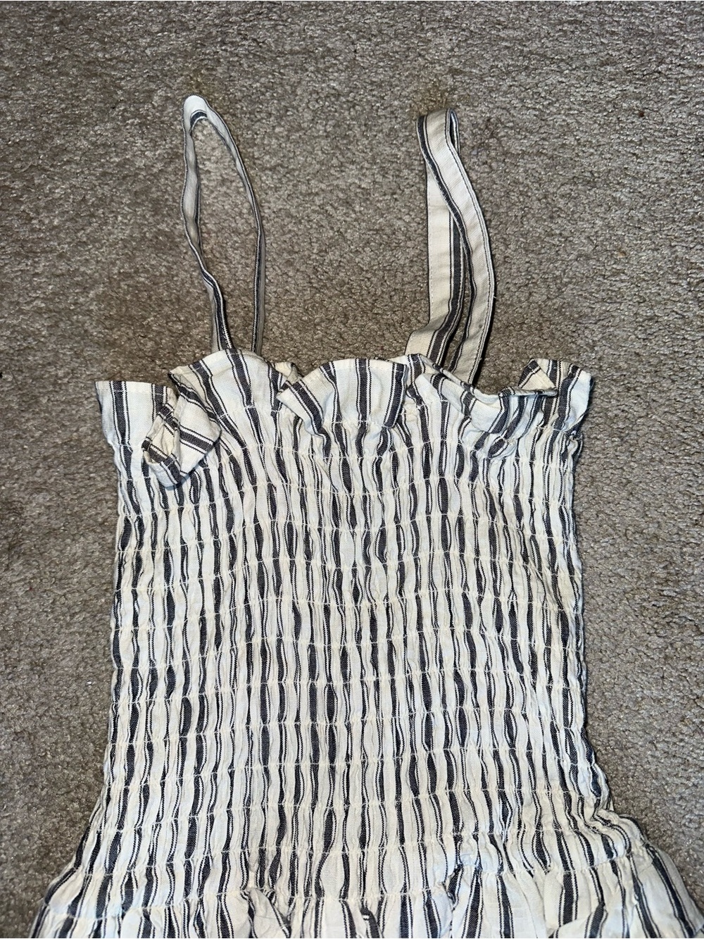 Universal Thread Women's Sleeveless Woven Maxi Sundress Blue Striped Size XS NEW - Picture 2 of 3